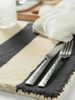 Handgetufte placemats Kio Stripe, 4 stuks^Jotex Best
