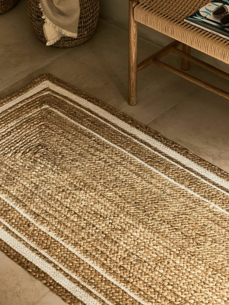 Handgeweven jute loper Clover^Westwing Collection Sale