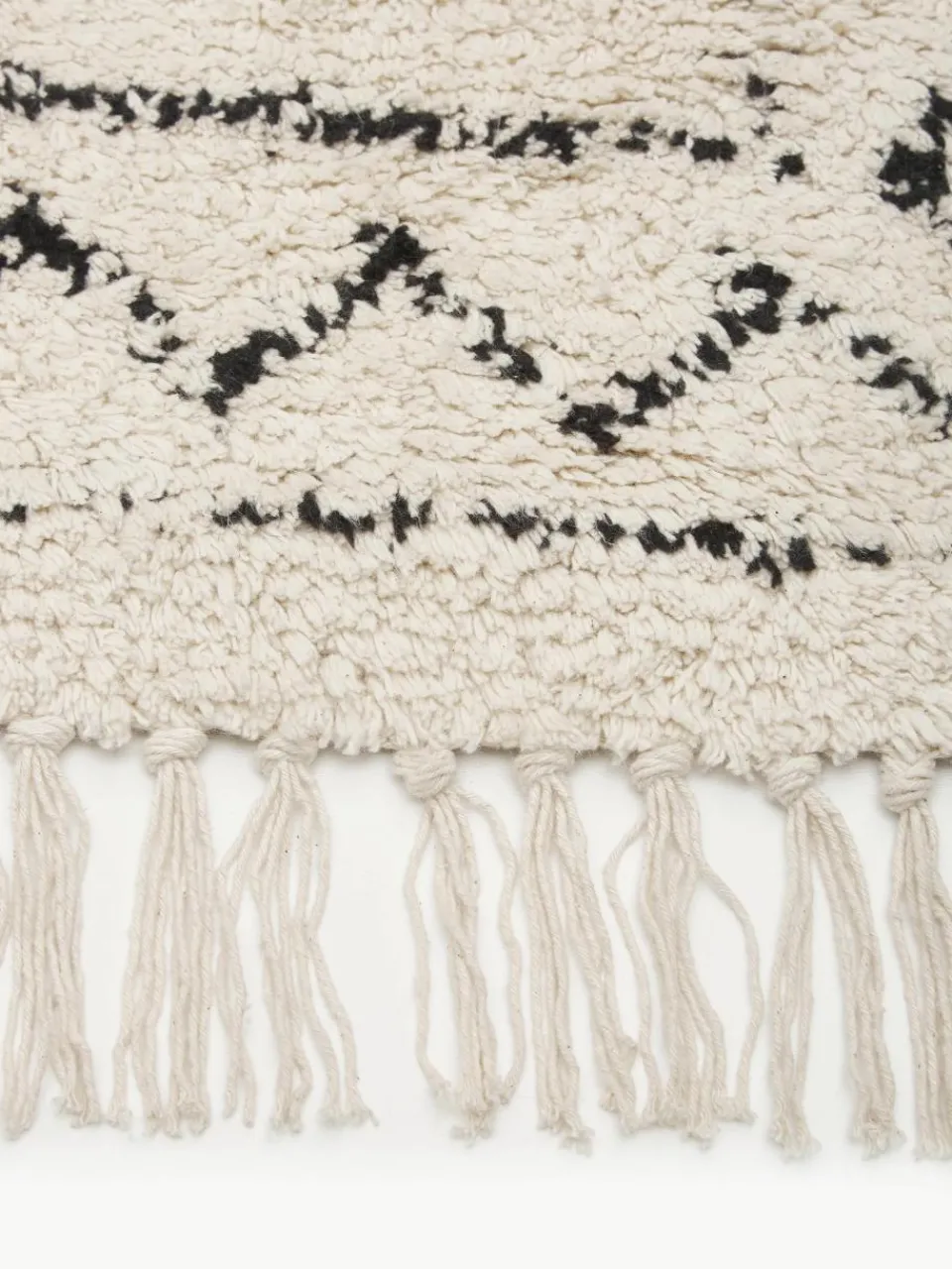 Handgeweven katoenen loper Fionn met franjes^Westwing Collection Clearance
