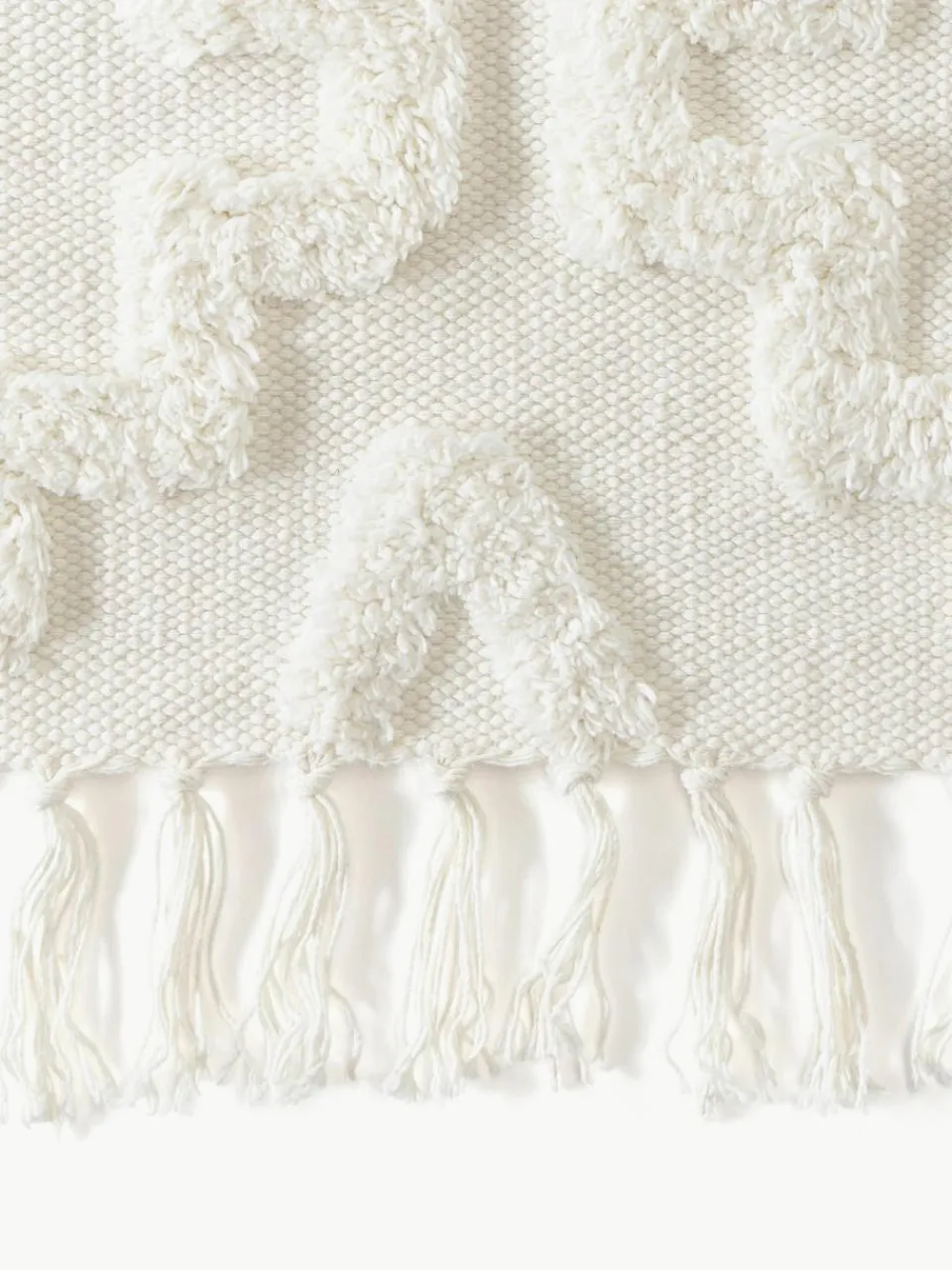 Handgeweven katoenen loper Idris met verhoogd hoog-laag patroon^Westwing Collection Discount