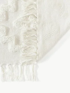Handgeweven katoenen loper Idris met verhoogd hoog-laag patroon^Westwing Collection Discount