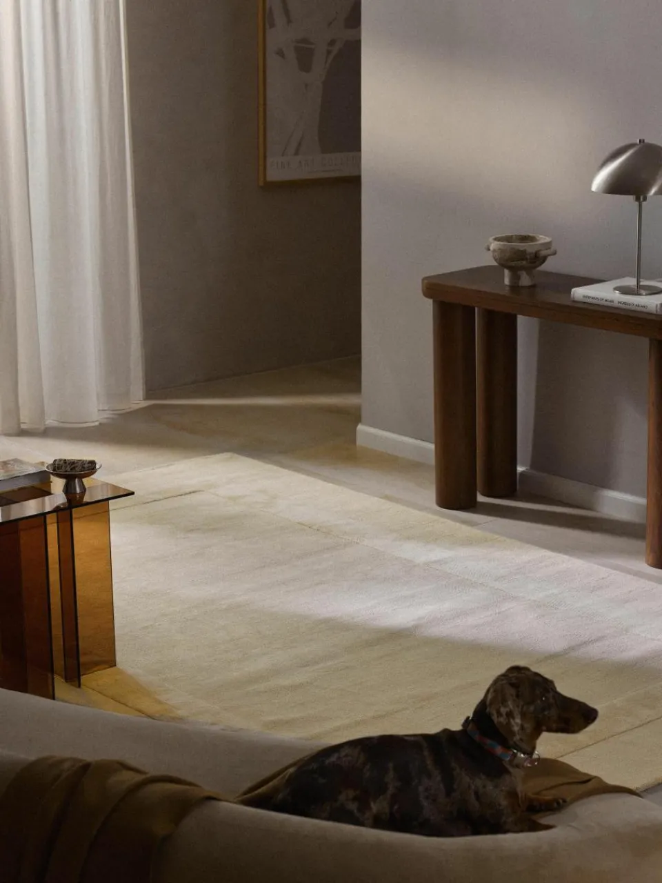 Handgeweven katoenen vloerkleed Dania met hoog-laag structuur^Westwing Collection Fashion