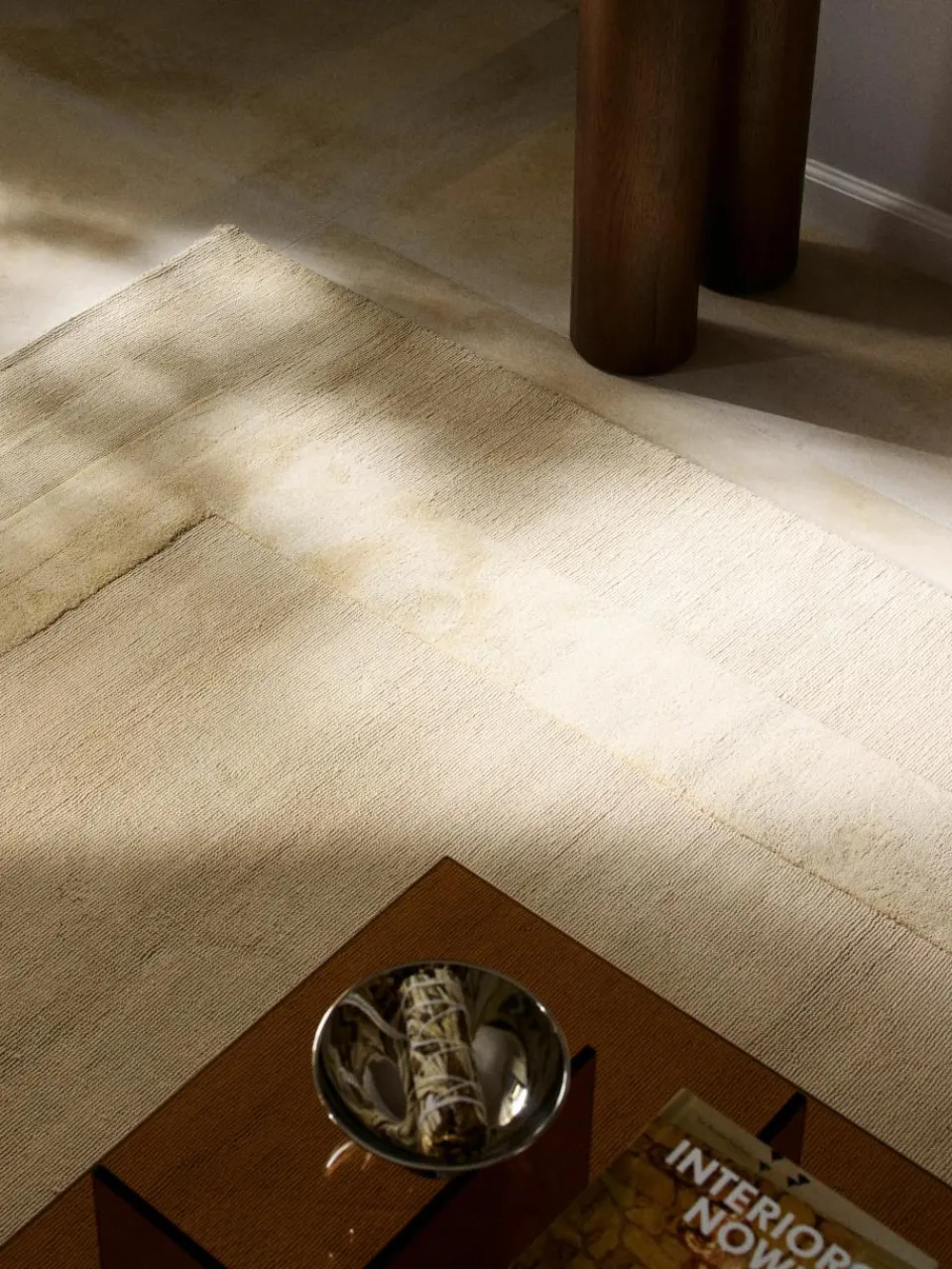 Handgeweven katoenen vloerkleed Dania met hoog-laag structuur^Westwing Collection Fashion