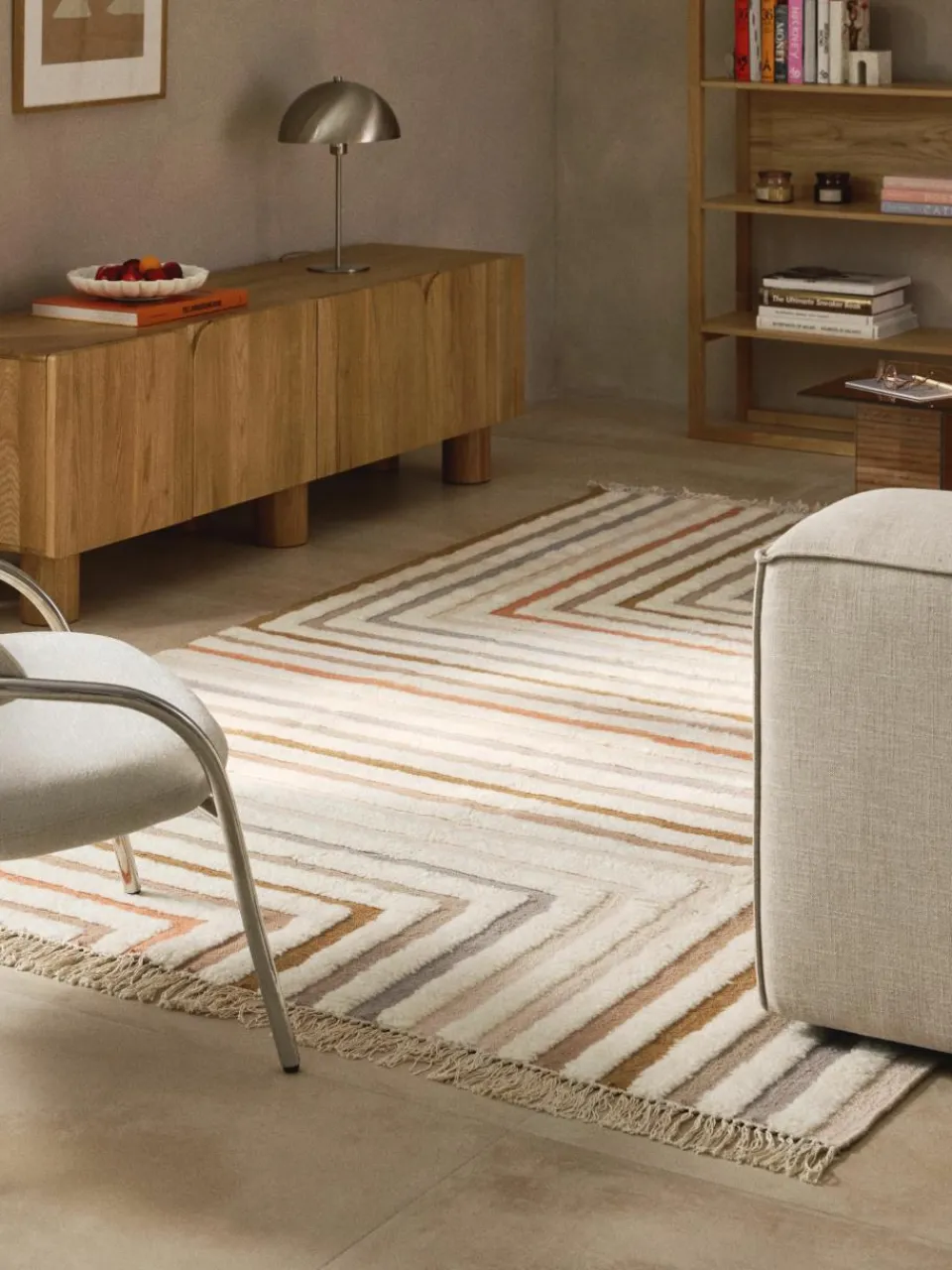 Handgeweven Kelim vloerkleed Calais met franjes^Westwing Collection Outlet