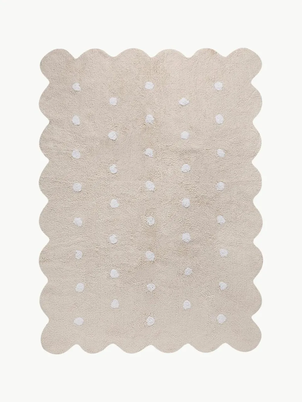 Handgeweven kindervloerkleed Biscuit, wasbaar^Lorena Canals Online