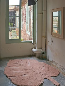 Handgeweven kindervloerkleed Monstera met hoog-laag effect, wasbaar^Lorena Canals New