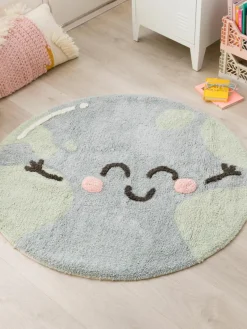 Handgeweven kindervloerkleed Big Big World, wasbaar^Lorena Canals Fashion