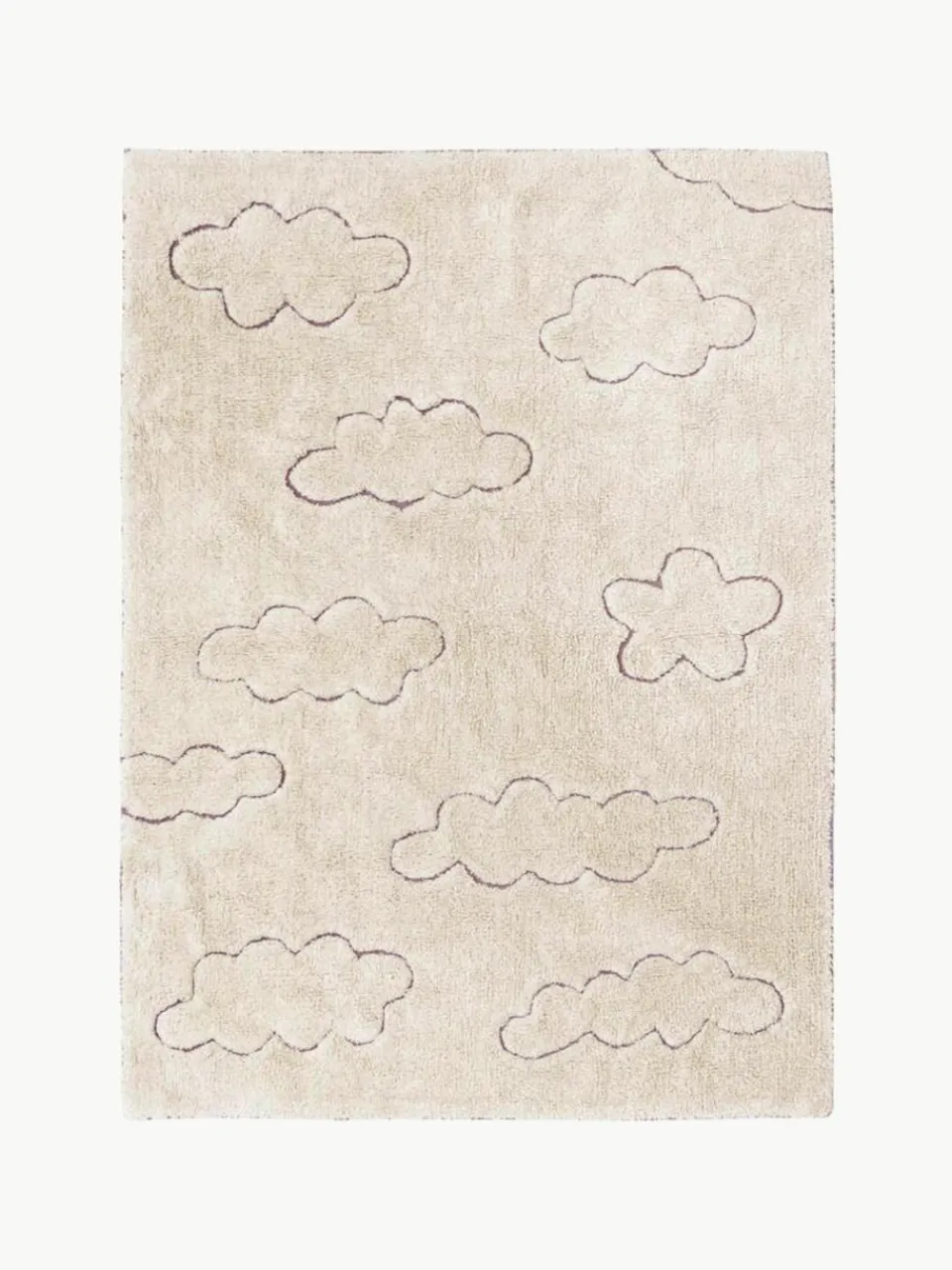 Handgeweven kindervloerkleed Clouds met hoog-laag effect, wasbaar^Lorena Canals Hot