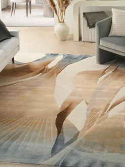Handgeweven laagpolig vloerkleed Prismatic met hoog-laag effect^Rama Carpets Sale