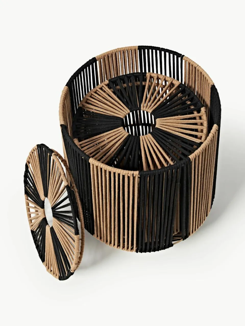 Handgeweven wasmanden Gabe van touw, 2-delig^Westwing Collection Sale