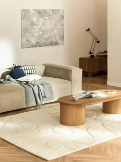 Handgeweven wollen vloerkleed Clio met hoog-laag structuur^Westwing Collection Hot