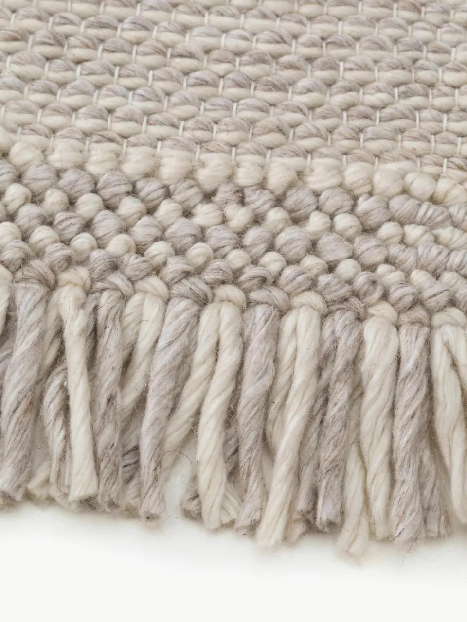 Handgeweven wollen vloerkleed Daphne^Benuta Discount