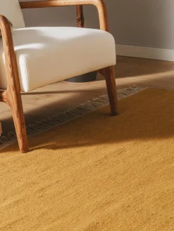 Handgeweven wollen vloerkleed Liv met franjes^Benuta Fashion