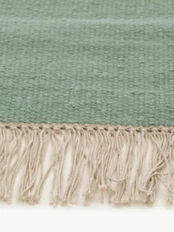 Handgeweven wollen vloerkleed Liv met franjes^Benuta Fashion