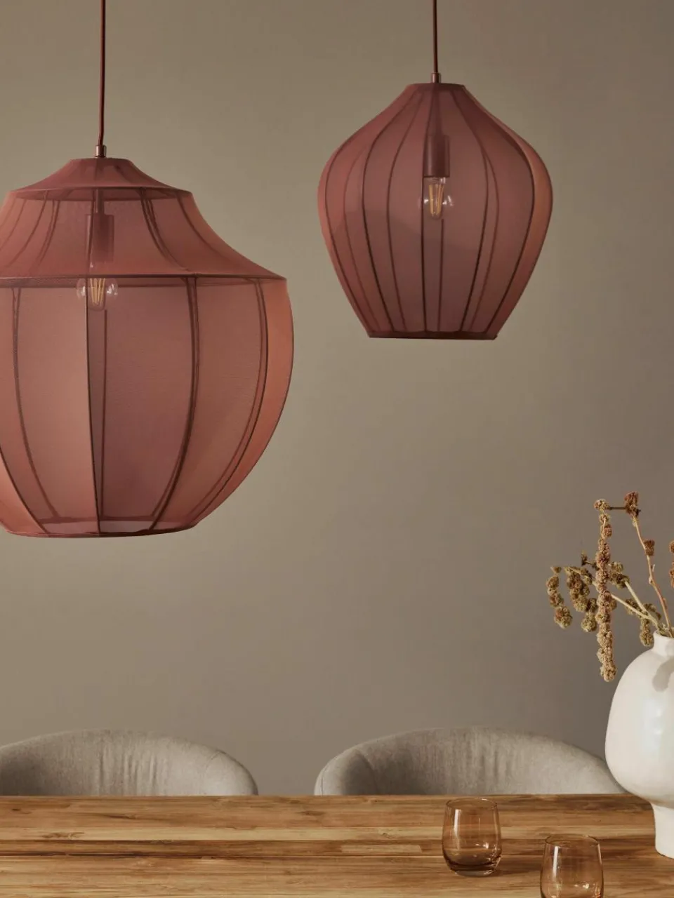 Hanglamp Beau van netstof^Westwing Collection Clearance