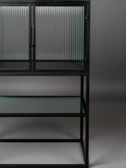 Highboard Boli met gegroefd glas^Dutchbone Online