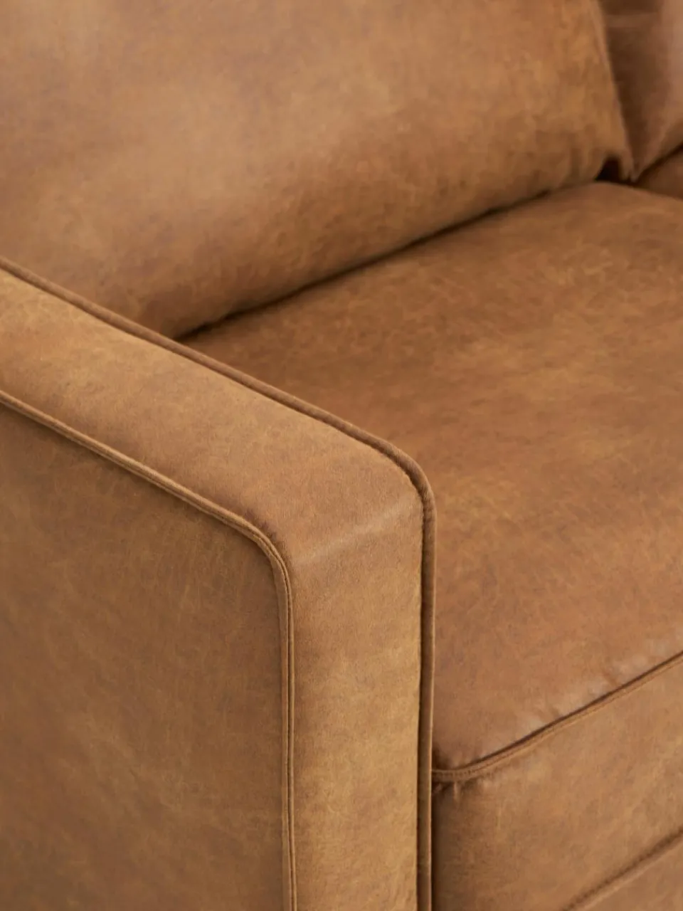 Hoekbank Hunter van gerecycled leer^Westwing Collection Online