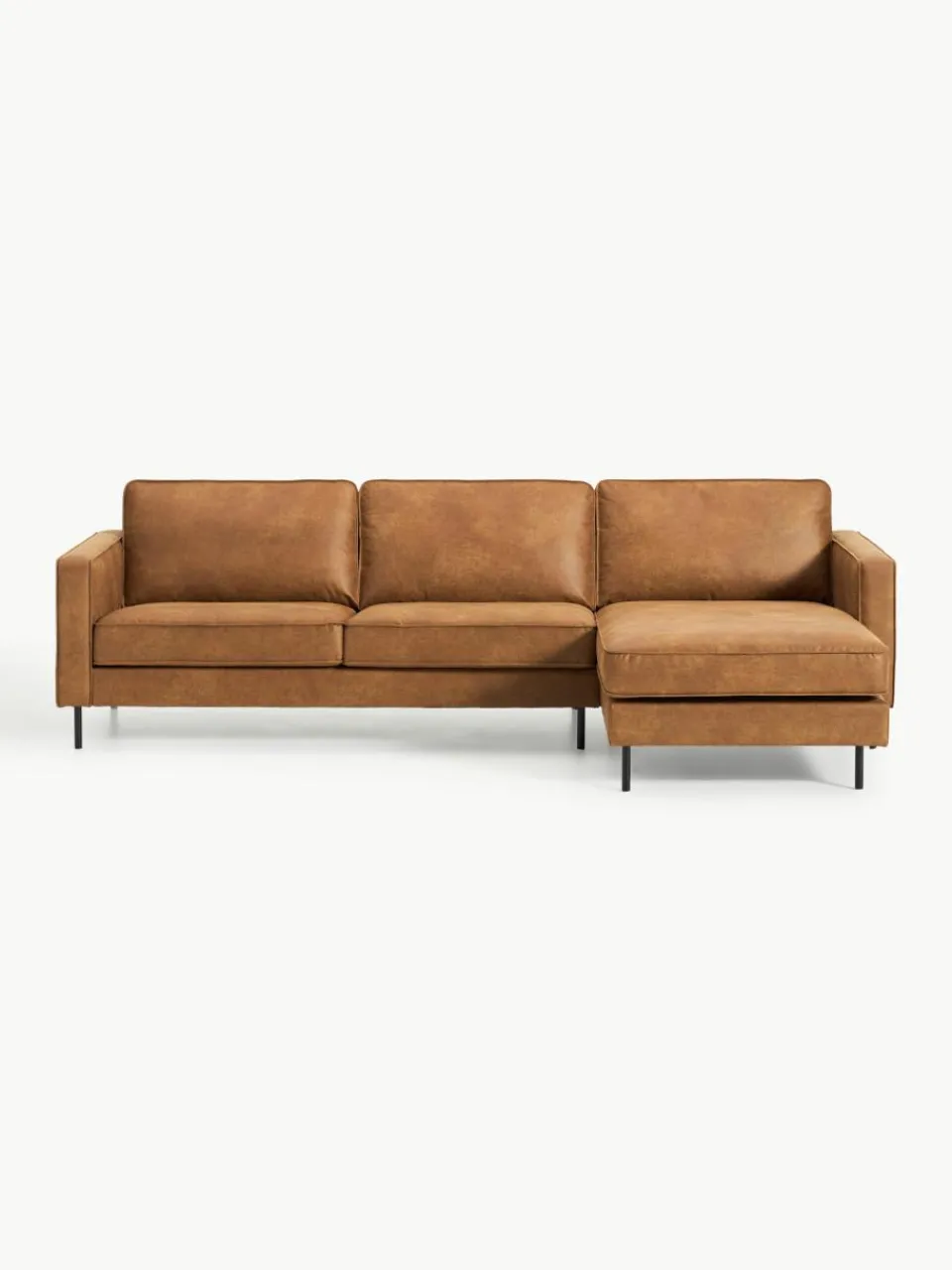 Hoekbank Hunter van gerecycled leer^Westwing Collection Online