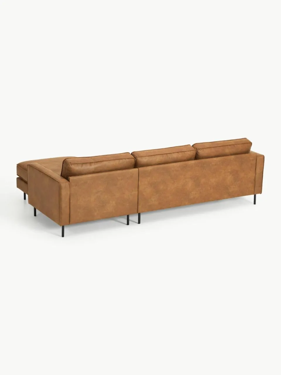Hoekbank Hunter van gerecycled leer^Westwing Collection Online
