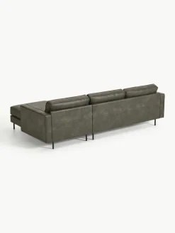 Hoekbank Hunter van gerecycled leer^Westwing Collection Hot