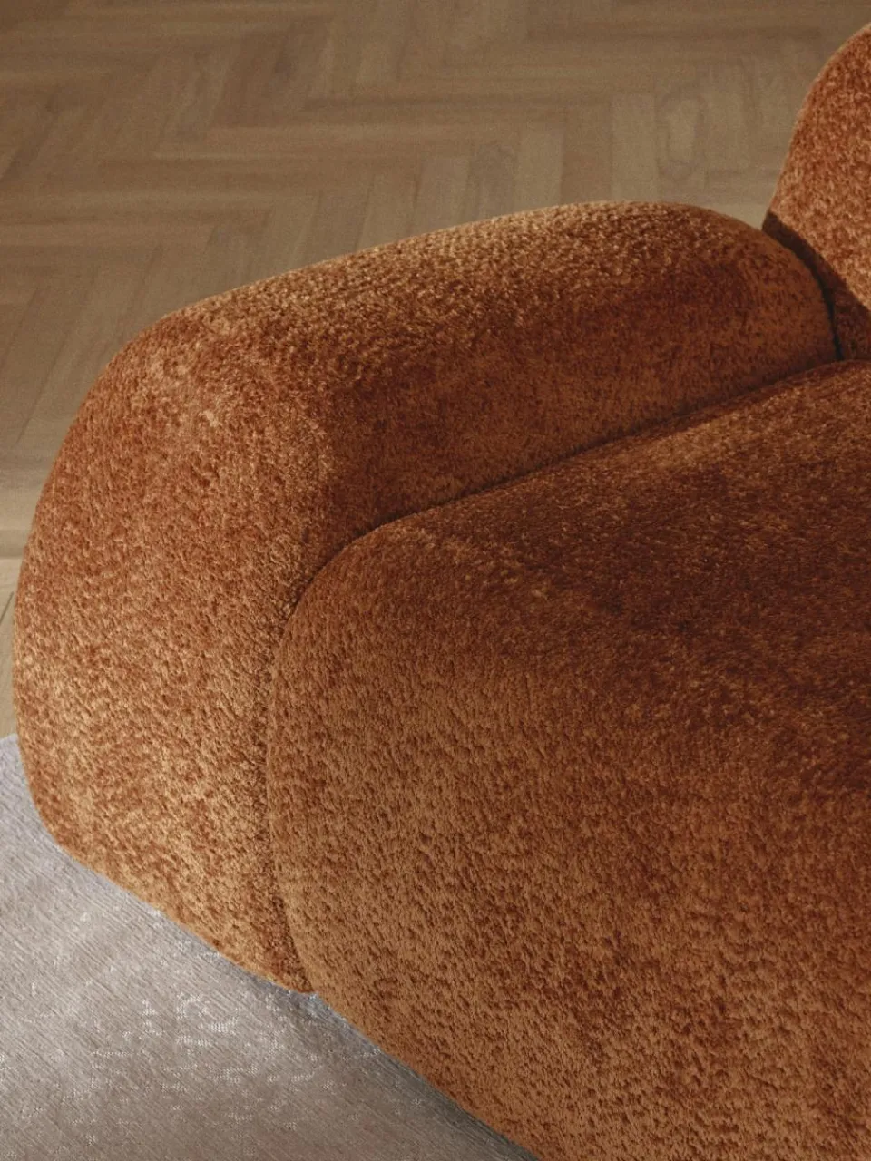 Hoekmodule Wolke van teddy-bouclé^Westwing Collection Fashion