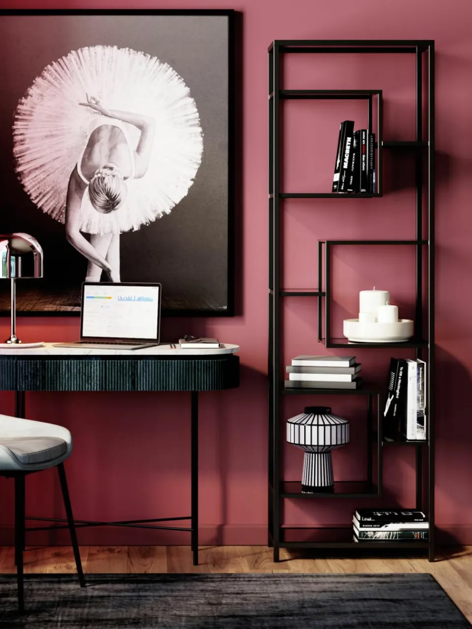 Hoge metalen wandrek Loft^Kare Design Outlet