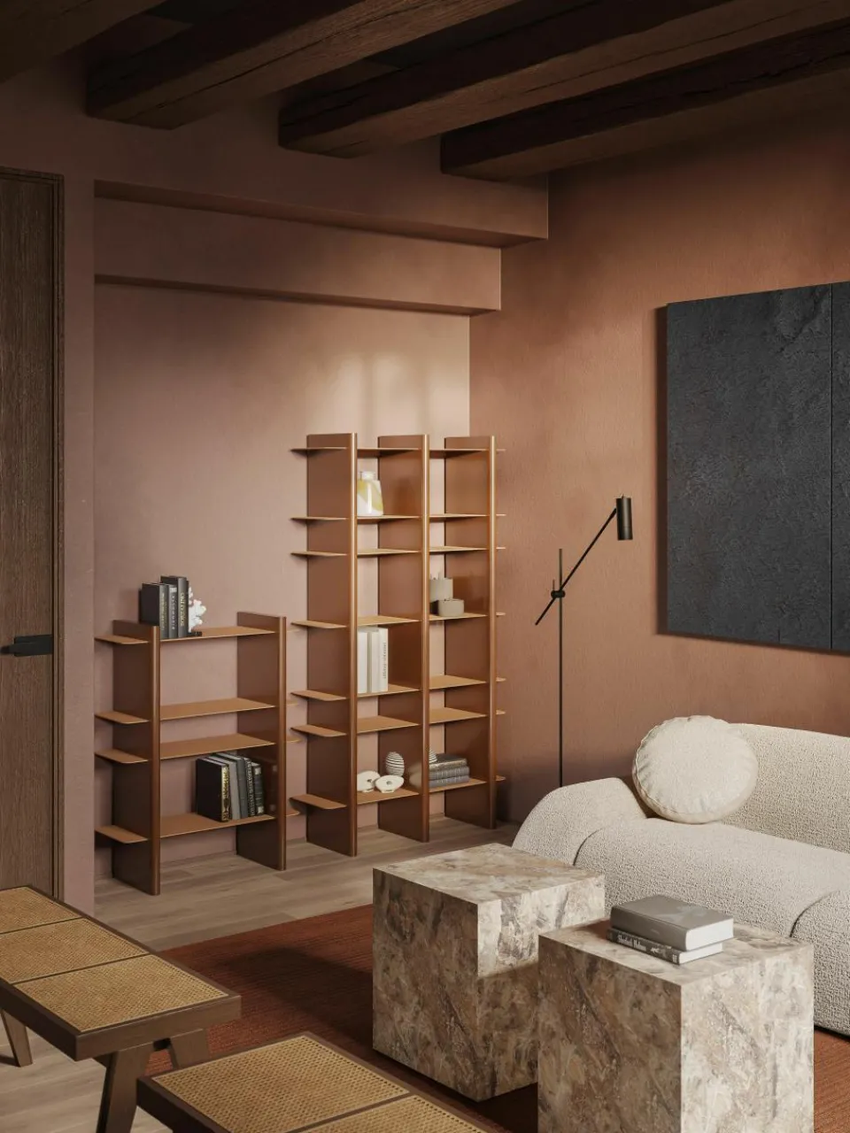 Hoog wandrek Rami met metalen elementen^Westwing Collection Sale
