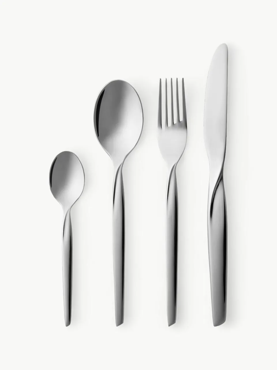 Hoogglans bestekset Twist, 4 personen (16-delig)^Gense Fashion