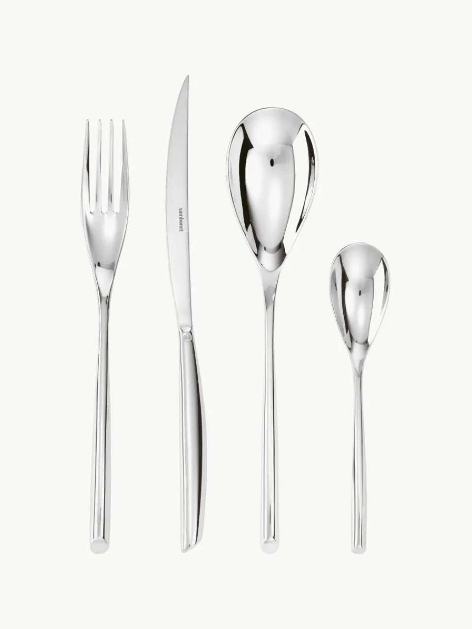 Hoogglans gepolijste bestekset Bamboo, 6 personen (24-delig)^sambonet Online