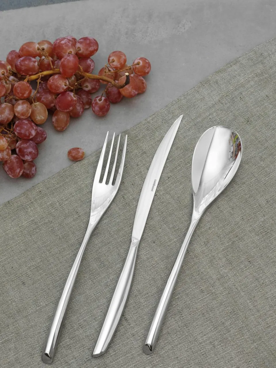 Hoogglans gepolijste bestekset Bamboo, 6 personen (24-delig)^sambonet Online
