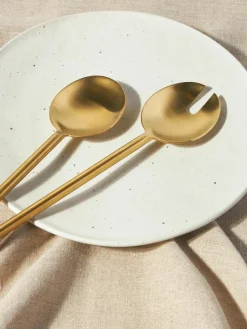 Hoogglans gepolijste saladebestek Agata^Westwing Collection Online