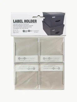 Horizontale etikethouder Clips Label, 4 stuks^Bigso Box of Sweden Fashion