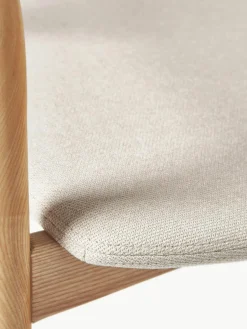 Houten armstoel Angelina met zitkussen^Westwing Collection Fashion