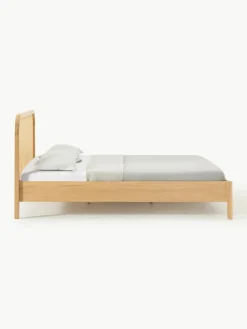Houten bed Jones met hoofdeinde van Weens vlechtwerk^Westwing Collection Sale