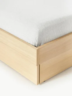 Houten bed Nanto met lades en hoofdeinde^Westwing Collection Discount