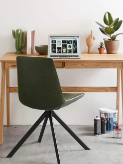 Houten bureau Jacques met kabeldoorgang^Westwing Online