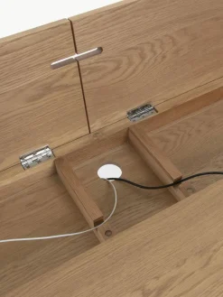 Houten bureau Jacques met kabeldoorgang^Westwing Online