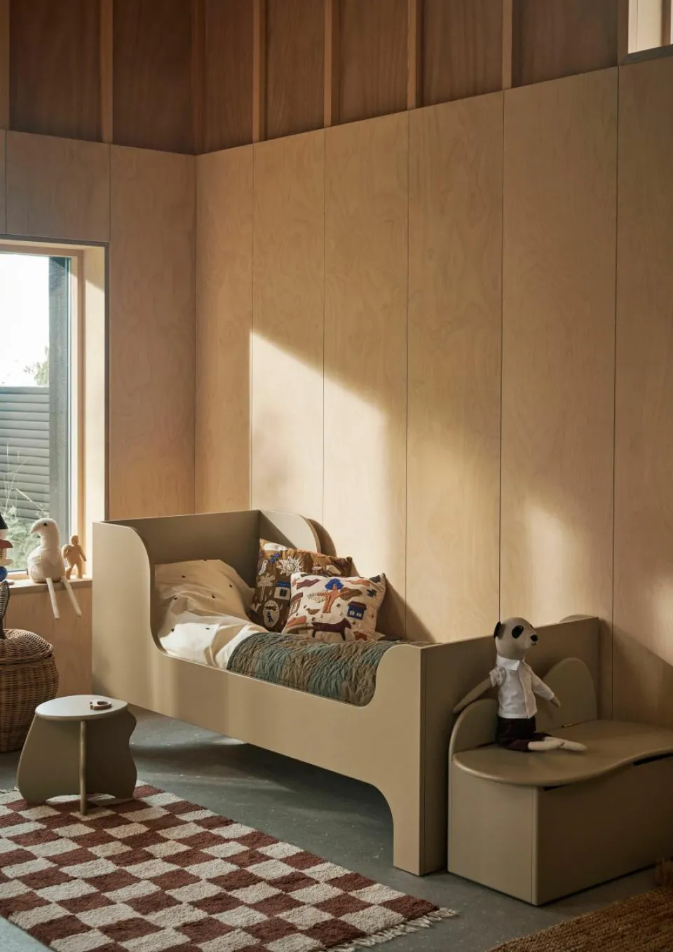 Houten kinderbankje Slope met opbergruimte^ferm LIVING Kids Fashion