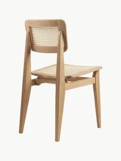 Houten stoel C-Chair van eikenhout met Weens vlechtwerk^GUBI Discount