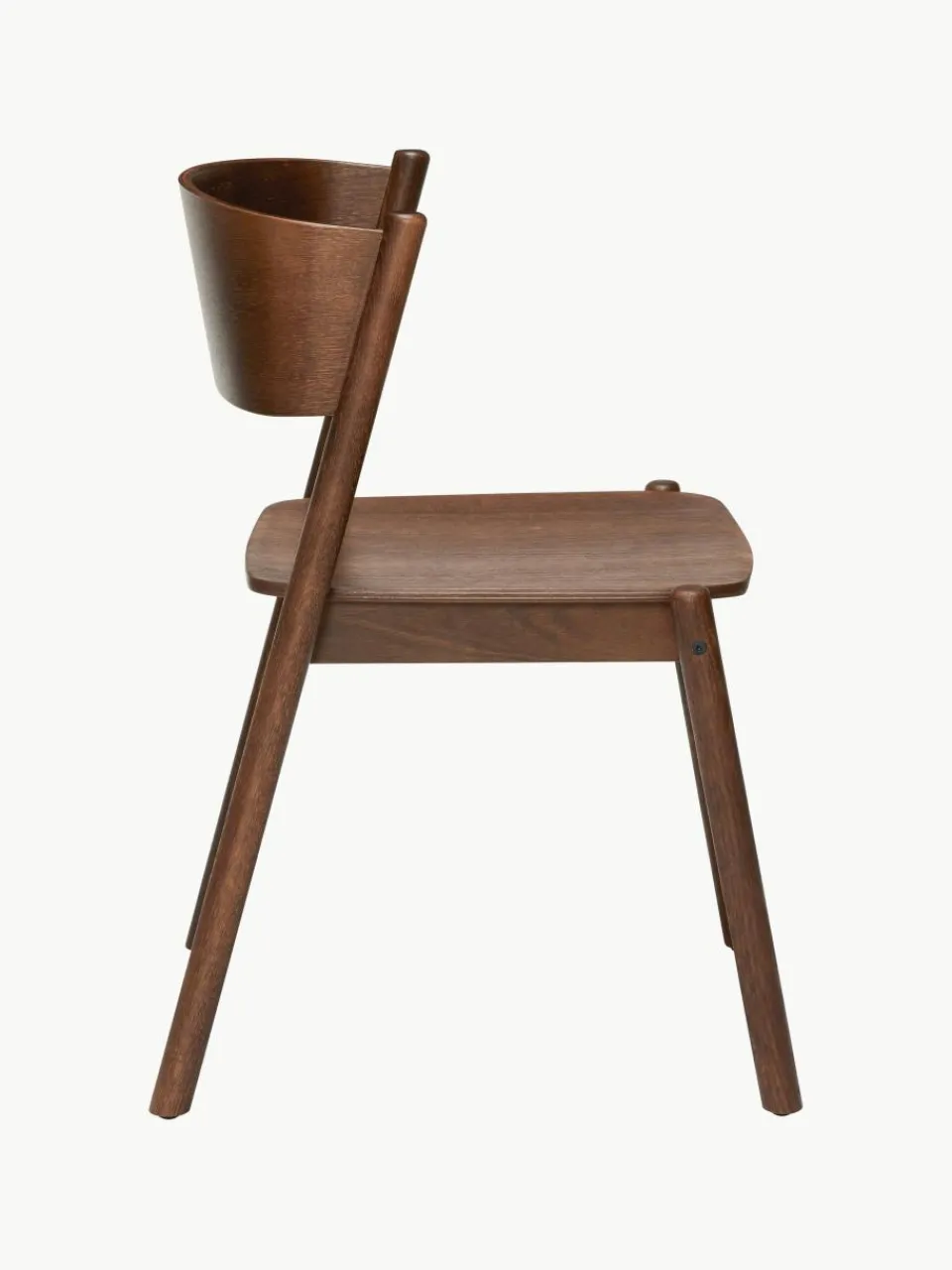 Houten stoel Oblique^Hübsch Hot