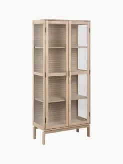 Houten vitrinekast Linley met glazen deuren^Westwing Hot
