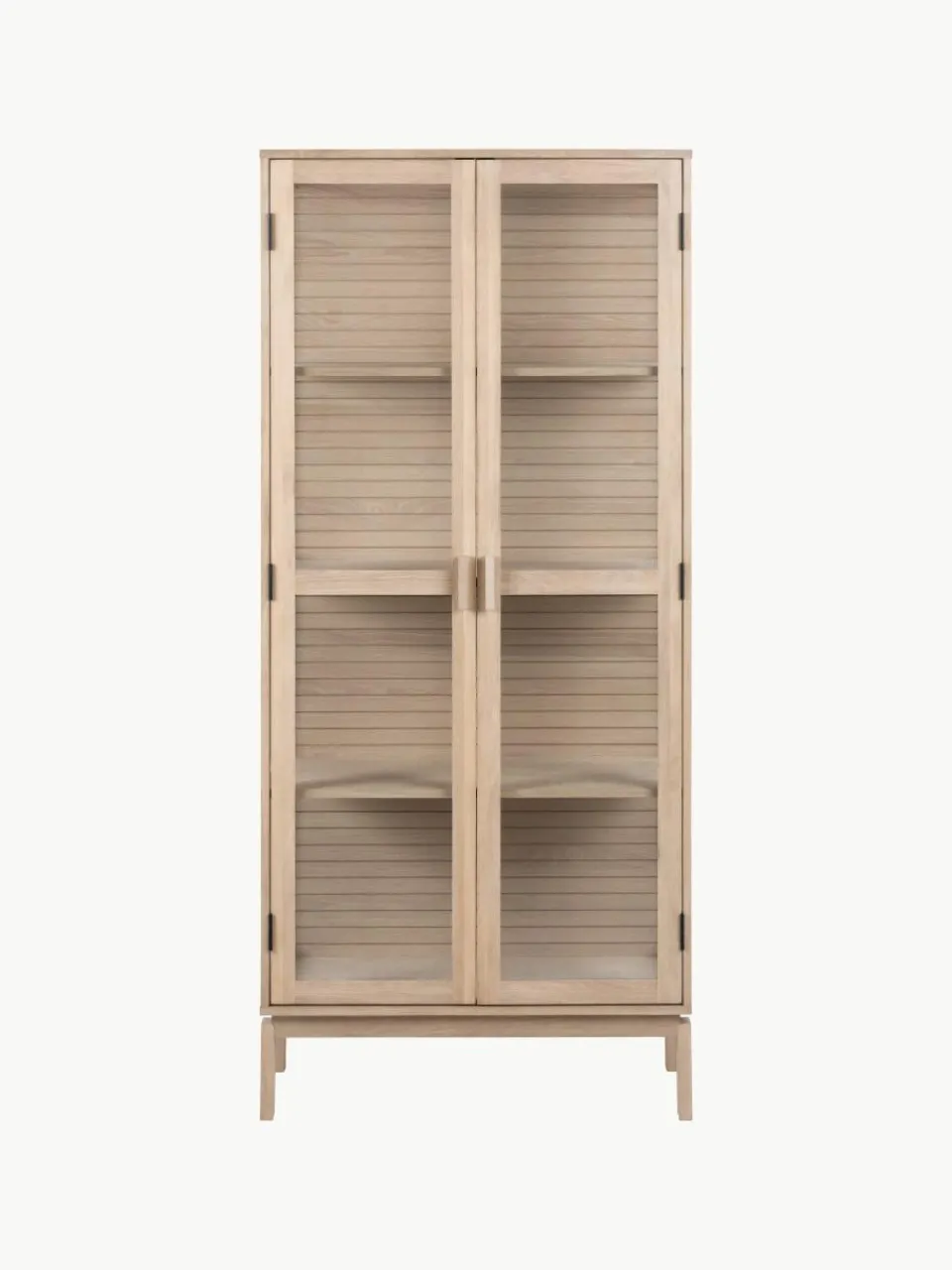 Houten vitrinekast Linley met glazen deuren^Westwing Hot