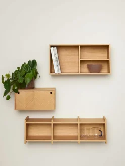 Houten wandrek Herringbone met visgraatpatroon^Hübsch Discount