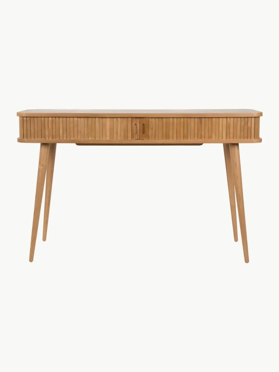 Houten wandtafel Barbier met geribde voorkant^Zuiver Discount