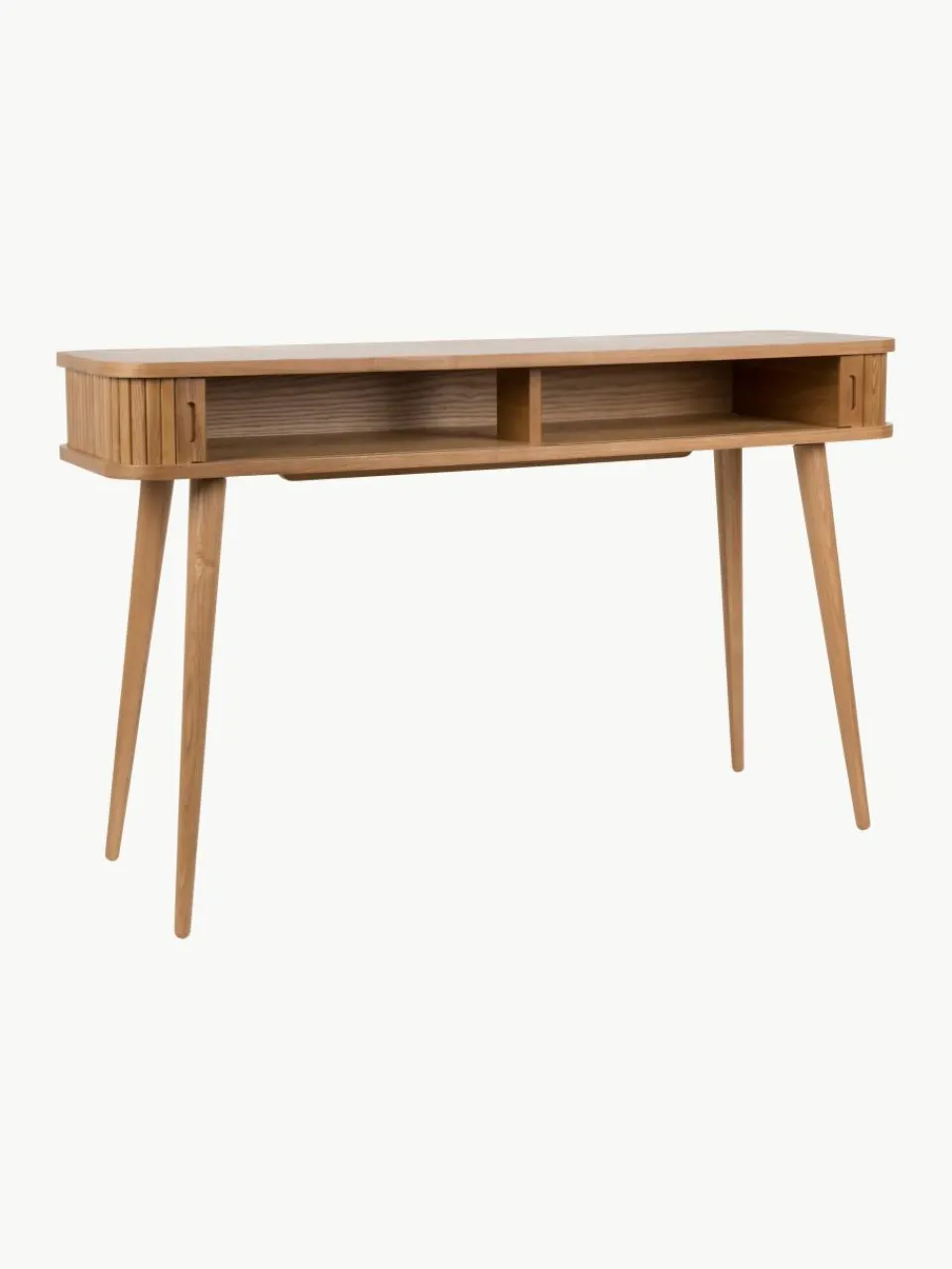 Houten wandtafel Barbier met geribde voorkant^Zuiver Discount