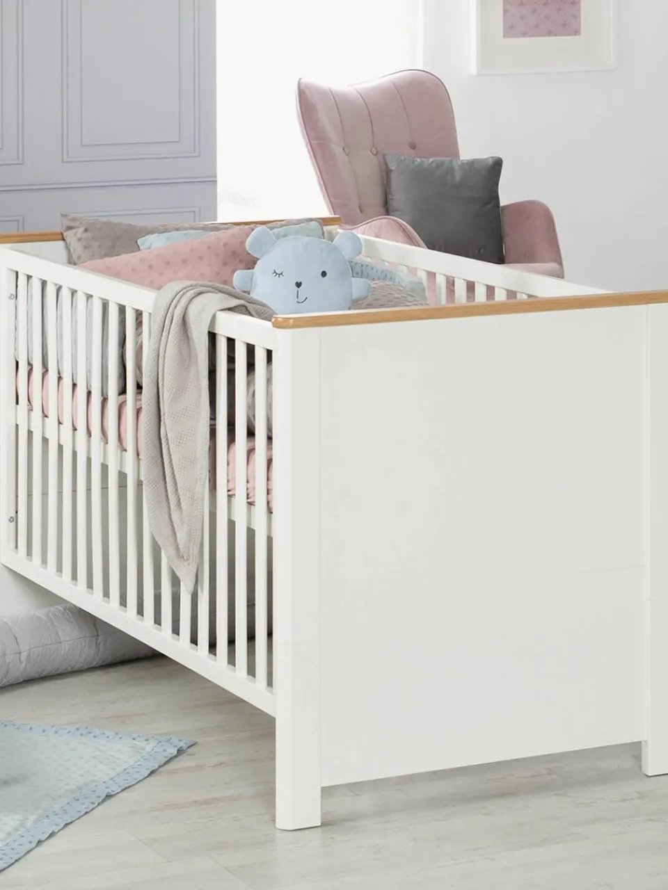 In hoogte verstelbaar houten babybedje Ava, 70 x 140 cm^Roba Kids Sale