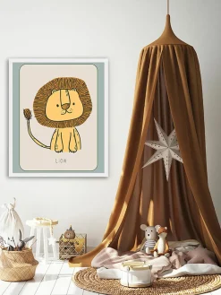 Ingelijste digitale print Lion^Any Image Discount