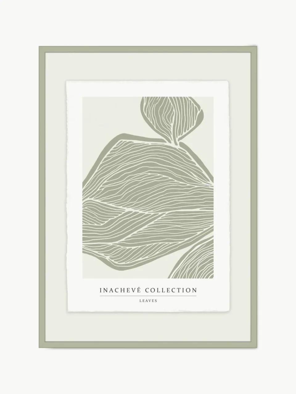 Ingelijste digitale print Leaves, handgemaakt^Incado Online