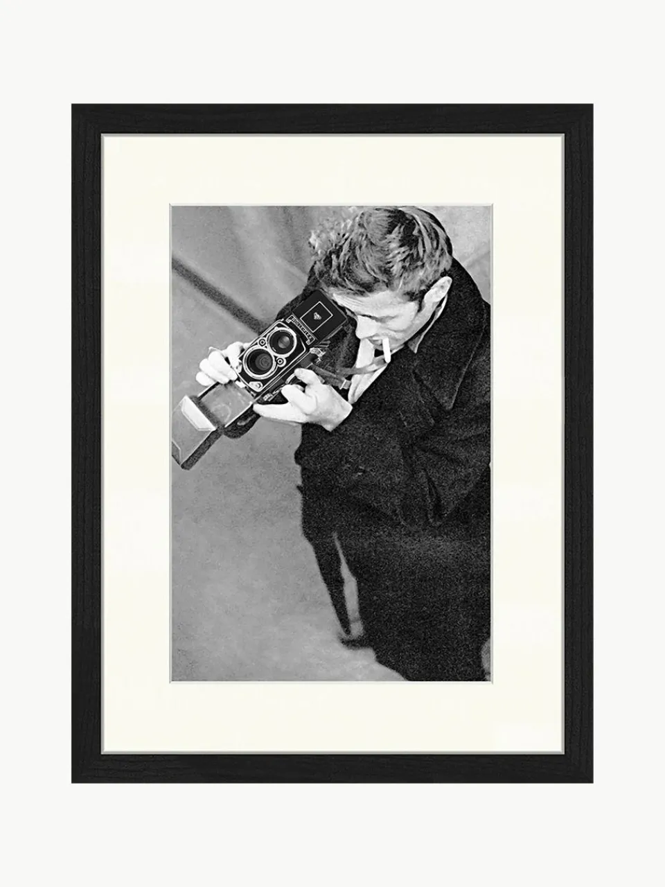Ingelijste print James Dean met camera^Any Image Best