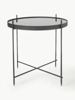 Inklapbare bijzettafel Cupid met glazen tafelblad^Zuiver Fashion